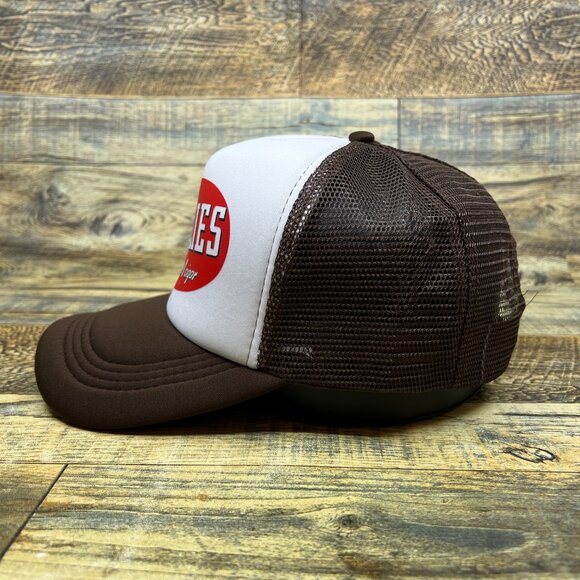 Phillies Cigar Mens Trucker Hat Brown Snapback Vintage Logo 1950s Retro Ball Cap - Picture 3 of 8
